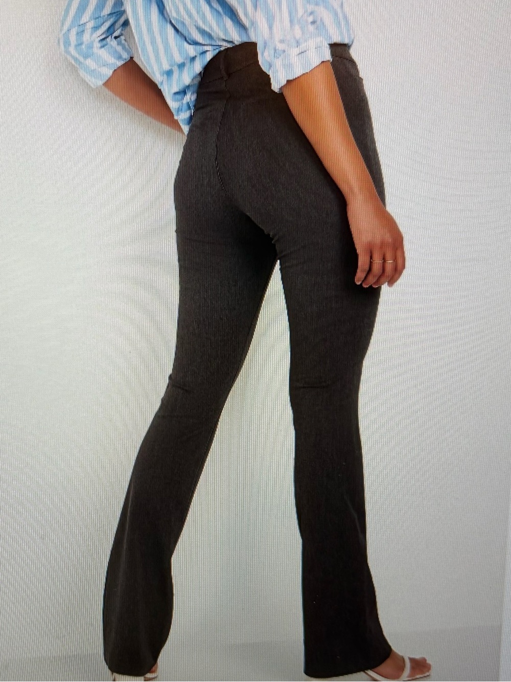 Old Navy Dark Gray Boot-Cut Flare Pants